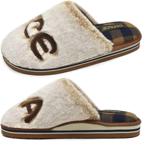 Miniatura 6 de COFACE Pantuflas de espuma viscoelástica para mujer, cómodas y cálidas, con forro de cojín acogedor
