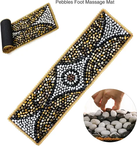 Miniatura 3 de Alfombrilla de masaje de guijarros, masajeadores de pies reflexología, almohadilla de masaje para aliviar el dolor de pies, regalos de relajación