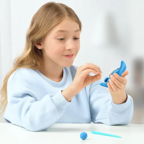 Miniatura 5 de HEY CLAY Arcilla de secado al aire con divertida aplicación interactiva, juego de arcilla para modelar y manualidades para niños de 3 a 8 años