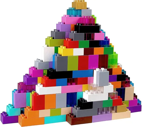 Miniatura 11 de Strictly Briks - Big Briks Set, juego de 108 piezas, 10 colores divertidos, bloques de construcción grandes para edades de 3 años en adelante