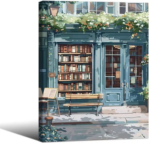 Miniatura 41 de Haitunone Arte de Pared de Lectura Femenina Victoriana Academia Oscura Libros Melancólicos Póster Pintura al Óleo Antigua Impresiones en Lienzo