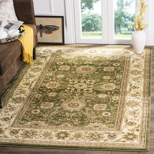 Miniatura 38 de SAFAVIEH Lyndhurst Collection - Alfombra de área de 9 x 12 pies, color marfil y rojo, diseño oriental tradicional, no desprende pelusa y de fácil