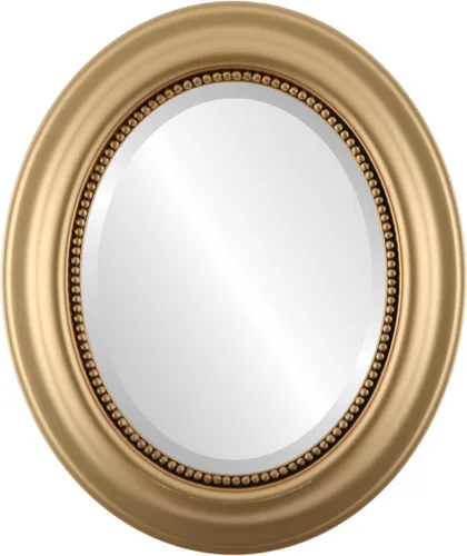 Miniatura 27 de OVALCREST Espejo de pared ovalado biselado para decoración del hogar, estilo patrimonial, espray plateado, dimensiones exteriores de 25 x 29 pulgadas
