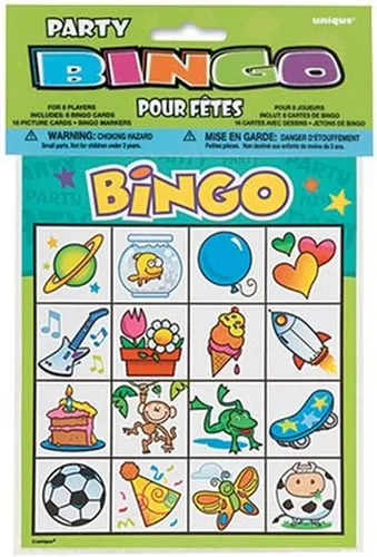 Juego de bingo de papel de fiesta para 8 jugadores, 10 pulgadas (juego de 8), actividad grupal entretenida y divertida para familiares y amigos