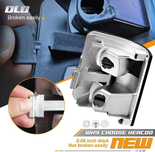 HERCOO Lentes de Luces Marcadoras de Espejo Lateral Ahumadas con LED Compatibles con 2008-2016 F250 F350 F450 Super Duty Señal de Giro Repuesto del