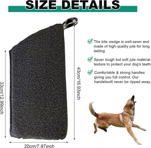 Miniatura 2 de Manga para mordeduras de perro, mangas de entrenamiento para perros, protección de brazo para entrenar perros grandes, profesional para el trabajo
