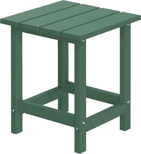 Miniatura 9 de MUCHENGHY Adirondack Mesa auxiliar para exteriores, mesa auxiliar de patio de 14.7 pulgadas, resistente a la intemperie, mesas auxiliares de Blanco