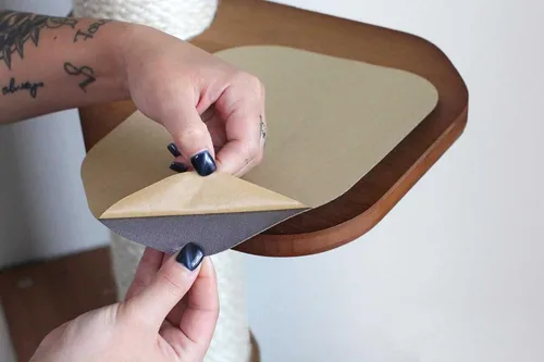 Miniatura 6 de Catastrophic Creations - Rascador de pared para gatos de 3 niveles con estantes para gatos, poste rascador de bambú y sisal para gatos, postes Bambú