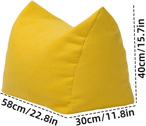 Miniatura 2 de Sillón puf, asiento suave para el suelo, reposapiés acolchado, otomana de relleno de gránulos EPP, cómoda silla de sofá para sala de estar, balcón
