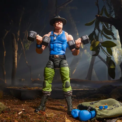 Miniatura 4 de G.I. Joe Serie clasificada #129, Mad Marauders SGT Slaughter, figura de acción coleccionable de 6 pulgadas con 18 accesorios