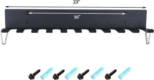 Miniatura 2 de Estante de almacenamiento para gimnasio, soporte de banda de resistencia, soporte de pared, resistente para gimnasio en casa, soporte de 11 puntas