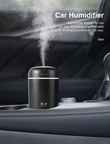 Miniatura 3 de LtYioe Humidificador portátil mini humidificador para dormitorio, escritorio personal humidificador de aire de niebla fría con luz nocturna