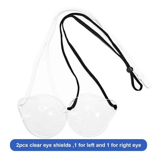 Miniatura 8 de AMZVIO 2 protectores de ojos para después de la cirugía de cataratas, protector de ojos transparente con correa ajustable, parches médicos para 1