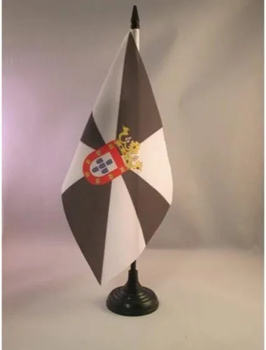 Miniatura 60 de Bandera de mesa de Andalucía 4'' x 6'' - Bandera de escritorio de la región española de Andalucía 5.9 x 3.9 in - Barra y base de plástico negro - AZ