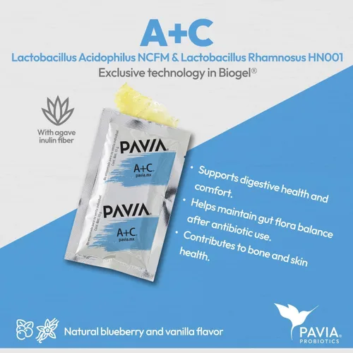 Miniatura 3 de Pavia Bio-Gel de probióticos vivos con colágeno Probióticos y prebióticos con antioxidantes Apoyo digestivo 1 mil millones de cultivos vivos