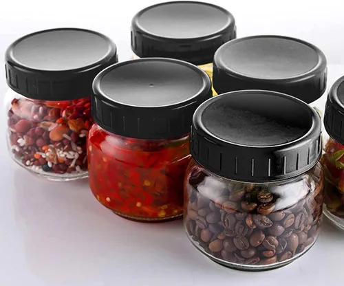 Miniatura 8 de Tapas de plástico para tarros de masón, boca regular y ancha, tapa de almacenamiento a prueba de fugas, reutilizable, juego multicolor de 16 piezas