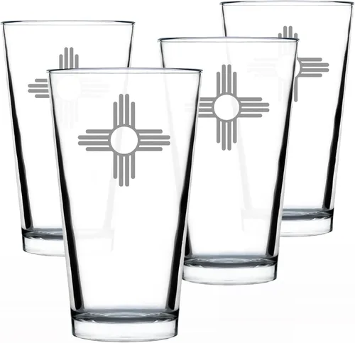 Miniatura 6 de Vaso de pinta con la bandera de Nuevo México para cerveza, decoración con temática del estado y regalos para mujeres y hombres nuevos mexicanos