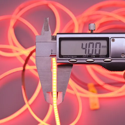 Miniatura 2 de TOPAI Tira LED COB ultrafina de 0.157 in, color rojo, 620-625 nm, 16.4 pies, CC 12 V, alta densidad, 400 LEDs/M 7 W/M, CRI>90 flexible con adhesivo
