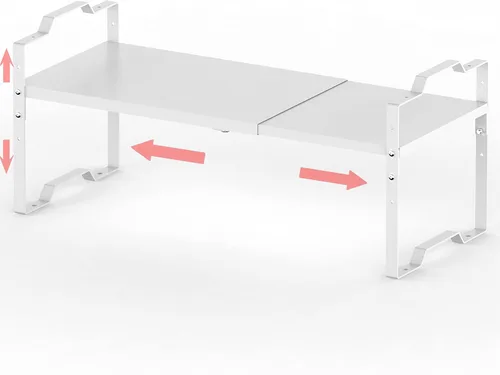 Miniatura 11 de Jojocross Estante expandible para organizador de gabinete, ajustable y apilable, estante de especias en la cocina y el baño más, encimera, armario