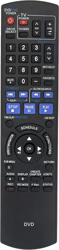 Nuevo N2QAYB000197 Reemplazo remoto para grabadora de DVD Panasonic DMR-EZ48V DMR-EZ485V DMR-EZ485V DMR-EZ485 DMR-EZ48VK DMR-EZ485VK