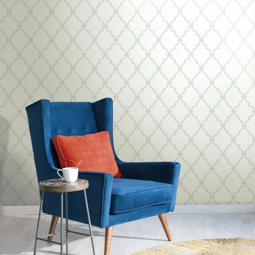 Miniatura 3 de Papel para empapelar York Wallcoverings con gráficos, diseño enrejado, YS9102 Piedra