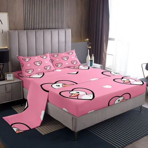 Miniatura 43 de Erosebridal Juego de sábanas para niños y niñas, diseño de pato amarillo, diseño de patos de dibujos animados, juego de ropa de cama de granja