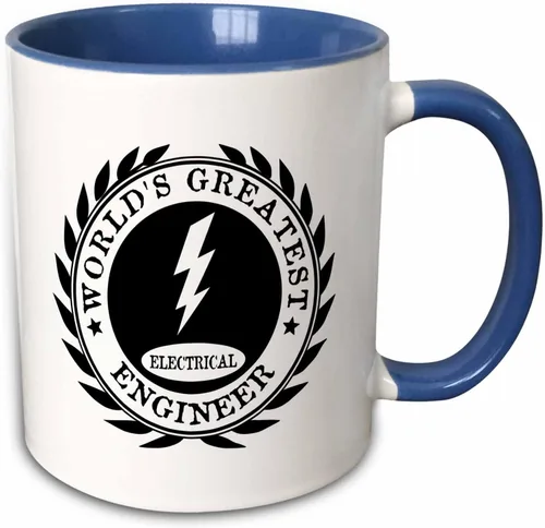 Miniatura 12 de 3dRose Worlds Greatest Electrical Engineer Award Fun Job Pride Work Gifts - Taza de dos tonos, 11 onzas, color negro