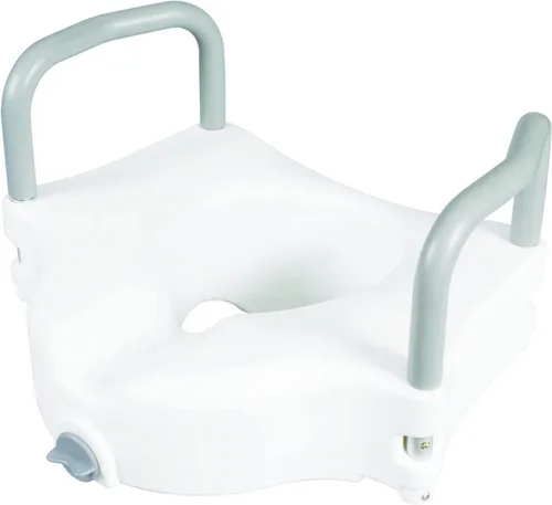 Miniatura 8 de Carex Asiento de inodoro elevado de 4.5 pulgadas con brazos, soporta hasta 300 libras de capacidad, eleva y eleva el asiento de inodoro