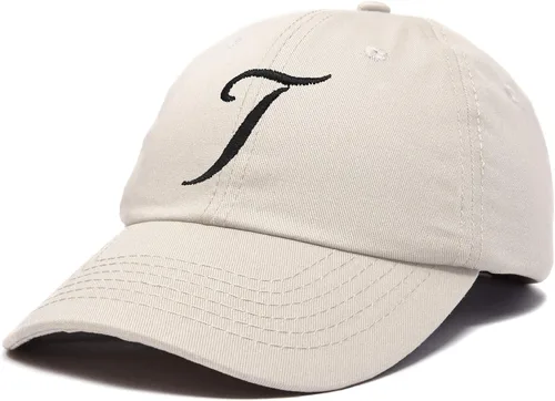 Miniatura 4 de DALIX Gorra de béisbol con letra T para mujer, monograma, bordado cursivo