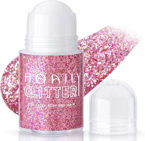 Miniatura 19 de HOSAILY Gel con Purpurina Negro Roll-on para Cara y Cabello, Pintura Facial con Purpurina Holográfica Camaleón que Cambia de Color para Halloween