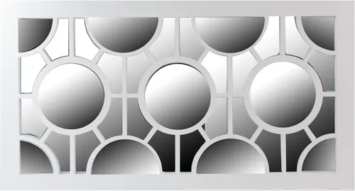 Northlight Pure Geometrical Circles - Espejo de pared rectangular decorativo, 25.5 pulgadas, color blanco