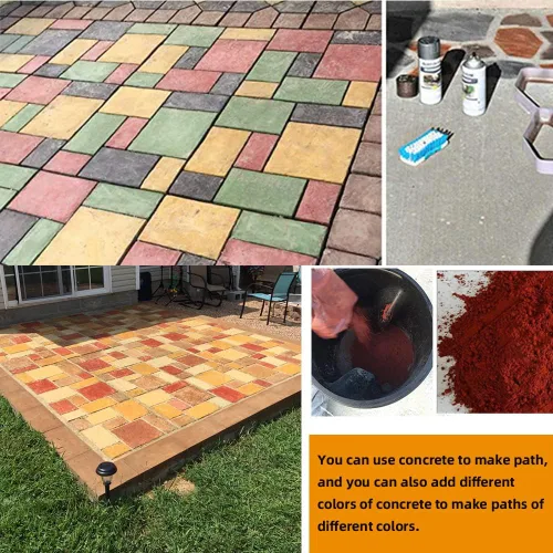 Miniatura 6 de Avalution Talla Grande 20"x20"x1.8" Creador de Caminos Molde de Piedra de Concreto Pathmate Reutilizable Adoquín de Piedra para Césped Patio Jardín