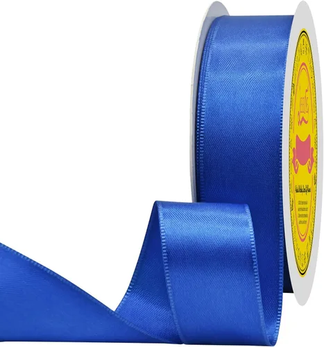 Miniatura 137 de Cinta de satén blanca antigua de doble cara de 1-1/2 pulgadas x 50 yardas, cinta de poliéster para envolver regalos, día de San Valentín, bodas