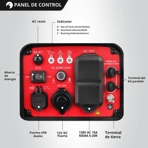 Miniatura 3 de PowerSmart Generador inversor portátil de 2500 vatios con tecnología silenciosa