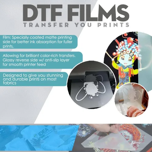 Miniatura 8 de CISinks Película DTF de pelar caliente/frío, 20 hojas A3+ 13 x 19 pulgadas, papel de transferencia de calor PET para impresión directa de bricolaje