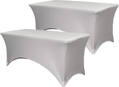 Miniatura 17 de YOUR CHAIR COVERS - Paquete de 2 manteles de mesa elásticos de elastano para mesas rectangulares de 6 pies, 72 pulgadas de largo x 30 pulgadas