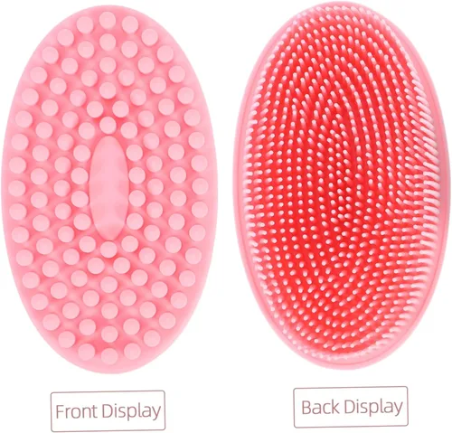 Miniatura 3 de 2 cepillos de baño de silicona de doble cara exfoliante suave para niños y niñas adultos para entrenamiento sensorial que promueve la unión