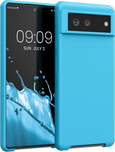 Miniatura 128 de kwmobile Funda Compatible con Google Pixel 6 Pro - Funda de Teléfono de Silicona TPU con Acabado Suave - Azul Caribe