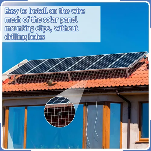 Miniatura 3 de Clips de protección de panel solar, kit de rollo de animales, clips de sujeción de acero inoxidable para panel solar, alambre de pájaro, valla