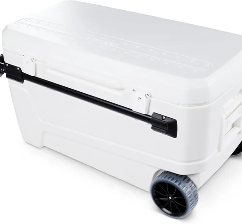 Miniatura 11 de Igloo Maxcold Glide - Hielera con ruedas de 110 cuartos de galón Cofre de hielo rígido aislado Blanco 168-Can