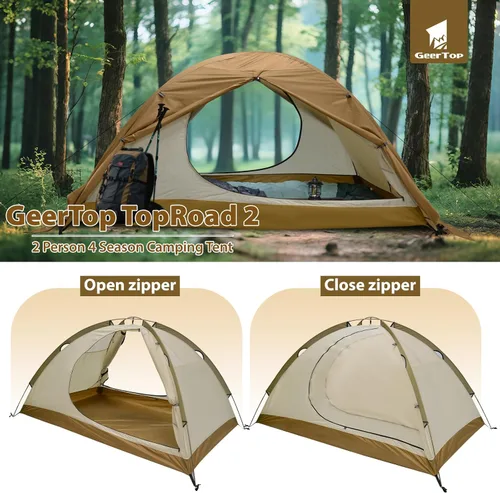 Miniatura 2 de GEERTOP 2-Person 4-Season Ultralight Waterproof Backpacking Tent