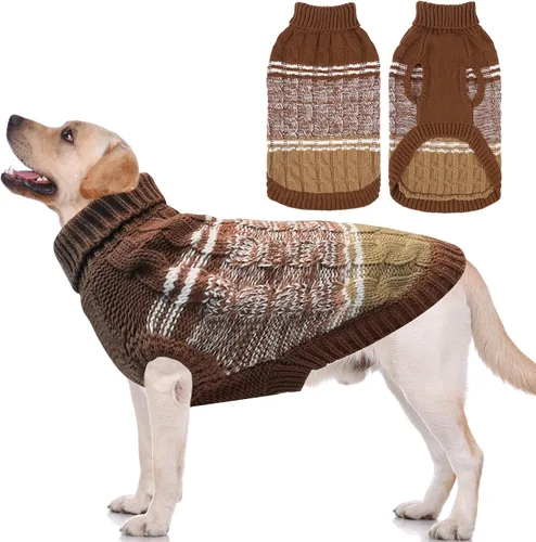Miniatura 18 de Mihachi Suéteres para Perros Pequeños y Medianos Niña o Niño, Camisa Cálida y Suave para Perros, Abrigo para Perros para Clima Frío con Cuello