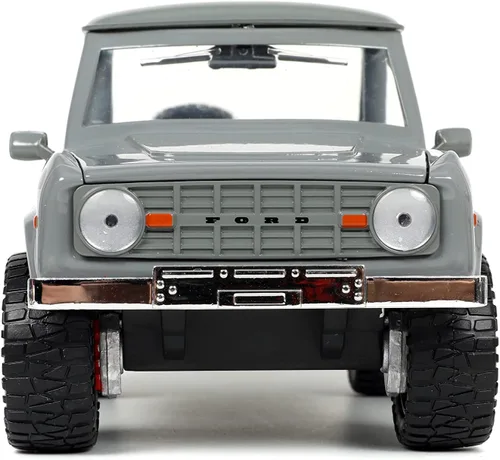 Miniatura 3 de Jada Toys Just Trucks 1:24 1973 Ford Bronco Die-cast Car Gris, Juguetes para niños y adultos