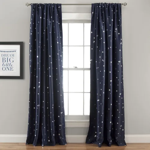 Miniatura 11 de Lush Decor Star - Par de paneles de cortinas opacas para ventana, 63 pulgadas de largo x 52 pulgadas de ancho, gris claro