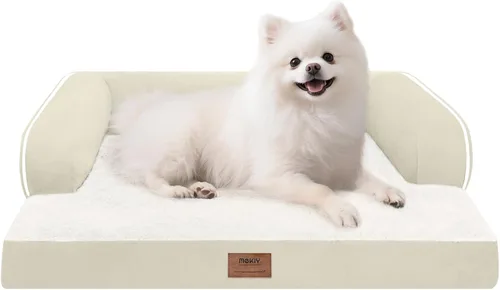 Miniatura 78 de Cama ortopédica impermeable para perros pequeños, cama para perros de tamaño mediano, cómoda cama para mascotas y gatos con lados, funda extraíble