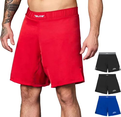 Miniatura 7 de Elite Sports - Shorts de combate para hombre, color negro, para combates MMA, BJJ, Jiu Jitsu