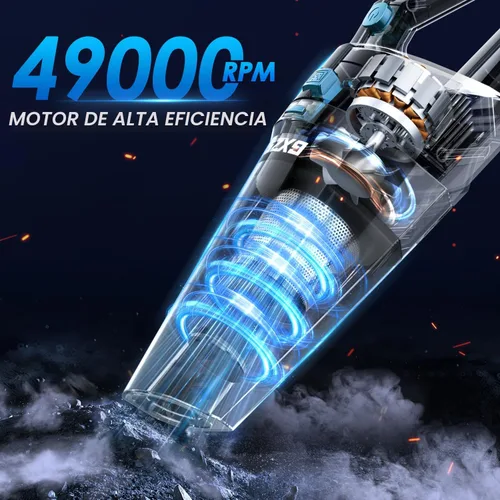 Miniatura 7 de Gxzsk Aspiradora de Mano Inalámbrica, 15000PA de Succión Fuerte Aspiradora de Mano Recargable para Coche, Aspiradora de Mano Portátil con Gris