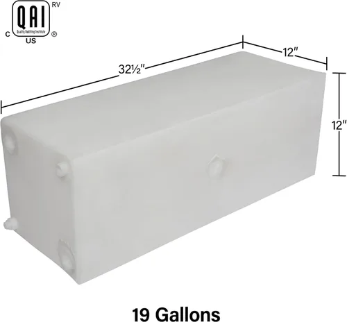 Miniatura 2 de WT-0024 - Tanque de agua potable para caravana de 19 galones, para cámpers, remolques y caravanas, 32.5 pulgadas x 12 pulgadas x 12 pulgadas