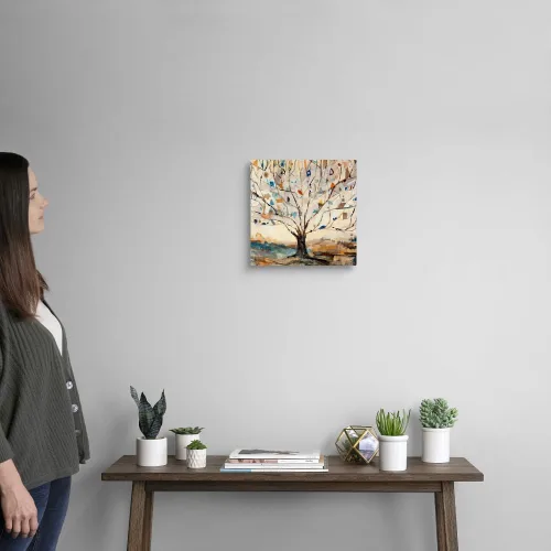 Miniatura 2 de Merkaba - Lienzo decorativo para pared, diseño de árbol