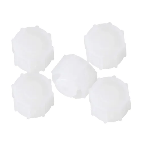 Miniatura 6 de Industria hermética dispensación redonda de plástico tapón de bloqueo tipo tornillo 0.524 in blanco paquete de 100